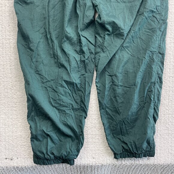 Vintage 90s Nike Pants Men XL Green Nylon Windbreaker Track Warm Up Zip Read** - Picture 4 of 16